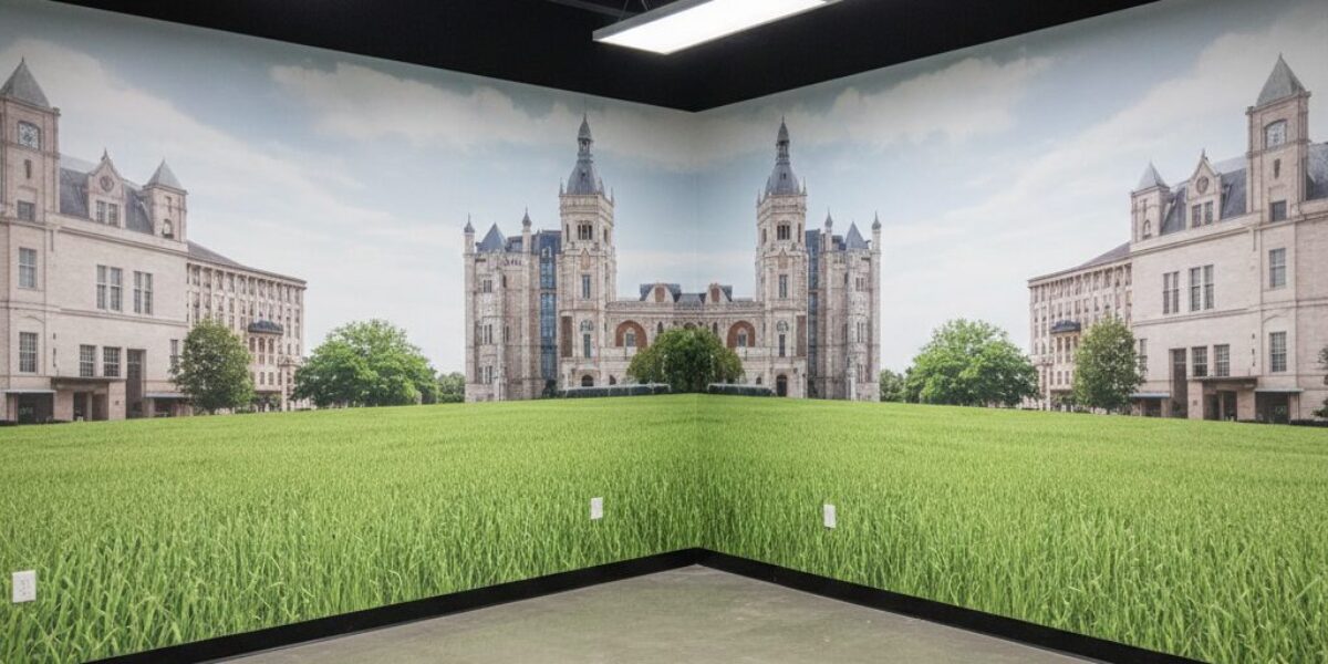 Immersive room-scale wall graphics and custom vinyl murals installed by our local print shop near me in Austin.