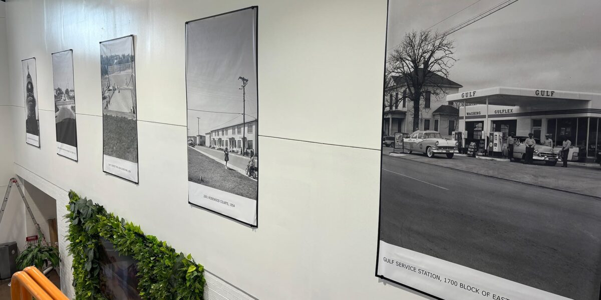 Custom indoor vinyl signage and historical wall banners professionally installed by our local print shop near me in Austin.
